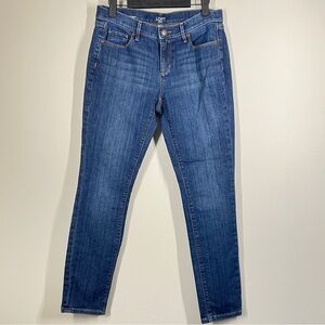 LOFT Womens Size 6P Modern Skinny Blue Denim Jeans. Zip Up.
